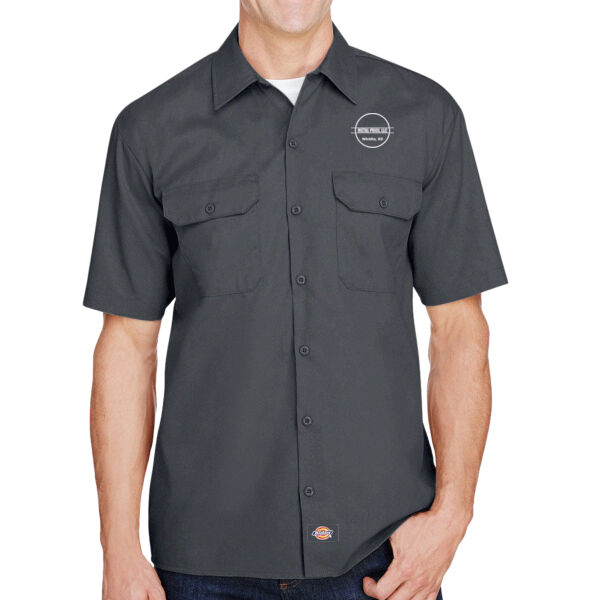  - Men's FLEX Short-Sleeve Twill Work Shirt Thumbnail